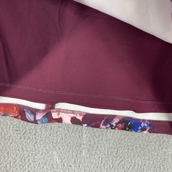 Adrianna Papell Dress Womens 14 Purple Colorful Floral Lined Party Office - Picture 7 of 12